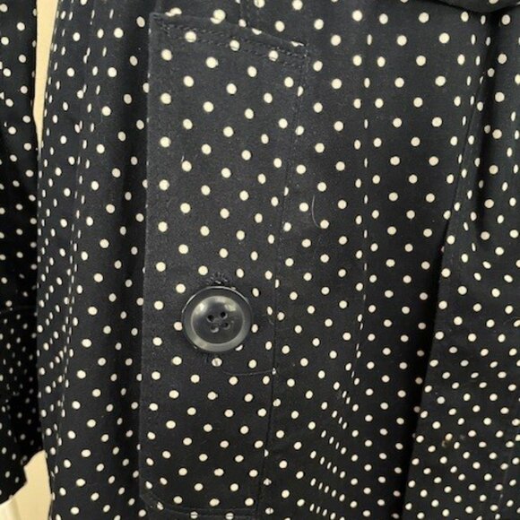 London Fog Polka Dot Single Breasted Trench Coat - Picture 8 of 13